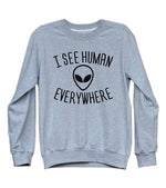 Sweatshirt alien humain partout